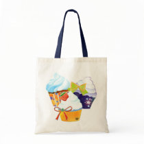 "Cupcake Party" Grocery Shopping Tote Bag bags