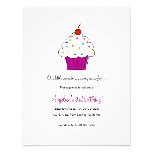 Cupcake Party Invitations
