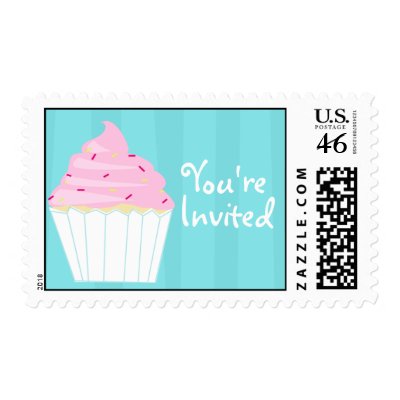 Cupcake Party Postage by spinsugar