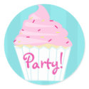 Cupcake Party Sticker
