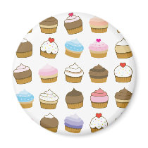 cupcake pattern magnets
