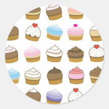 cupcake pattern sticker