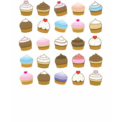 cupcake pattern Tee Tee Shirts by thecuteinstitute