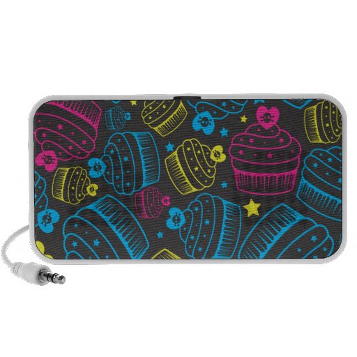 cupcake pattern travelling speaker