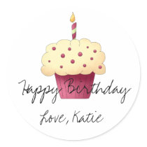Cupcake Personalized Sticker
