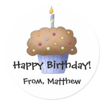 Cupcake Personalized Sticker