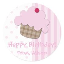 Cupcake Personalized Sticker