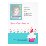 Cupcake Photo Invitation, Birthday Party