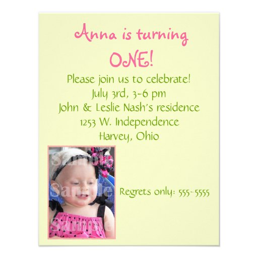 Cupcake Photo Template Party Invitation