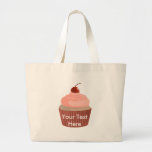 Cupcake-Pink and Red Canvas Bags