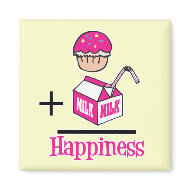 Cupcake Plus Milk Happiness magnet