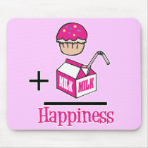 Cupcake Plus Milk Happiness mousepads