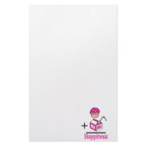 Cupcake Plus Milk Happiness Personalized Stationery