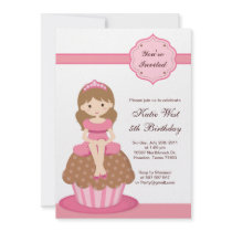 Cupcake Princess Birthday Invitation