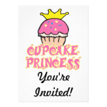 Cupcake Princess Custom Announcements