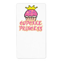 Cupcake Princess Custom Shipping Labels