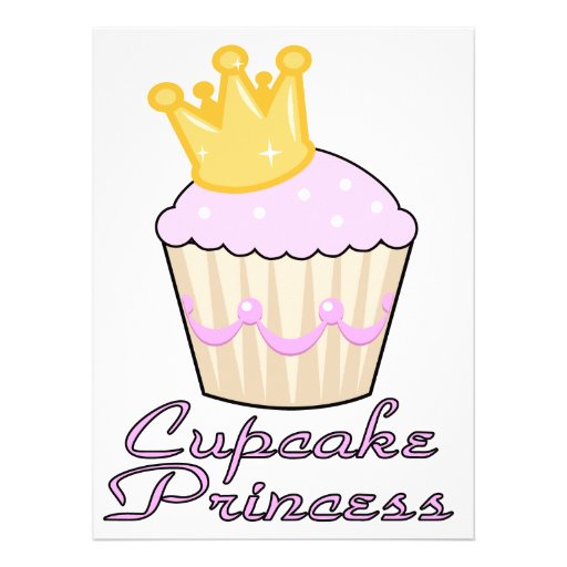 cupcake princess personalized announcements