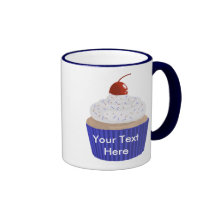Cupcake-Red White and Blue Coffee Mugs