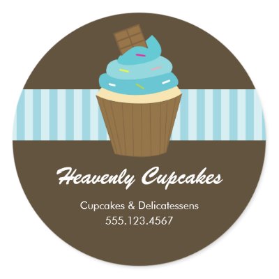 Cupcake Round Sticker