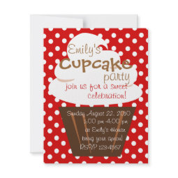 Cupcake Shaping Up Nicely invitation