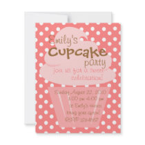 Cupcake Shaping Up Nicely Custom Invites