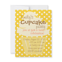 Cupcake Shaping Up Nicely Personalized Invitation