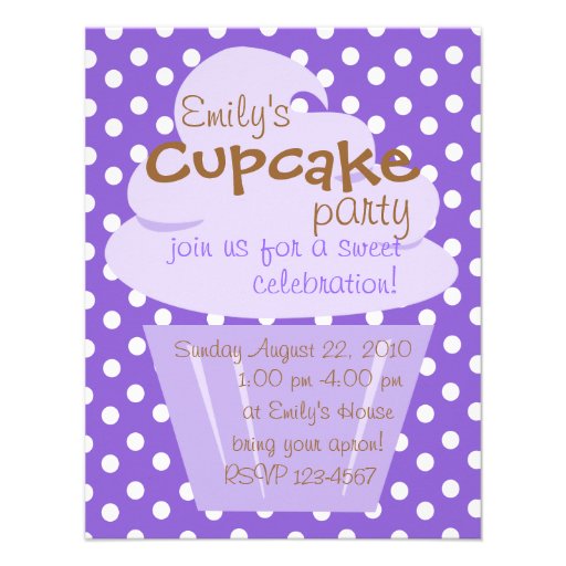 Cupcake Shaping Up Nicely Invitations (front side)