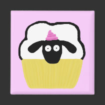 Cupcake Sheep Magnet magnets
