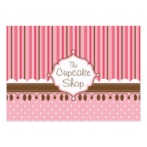 Cupcake Shop Chubby Business Cards (front side)