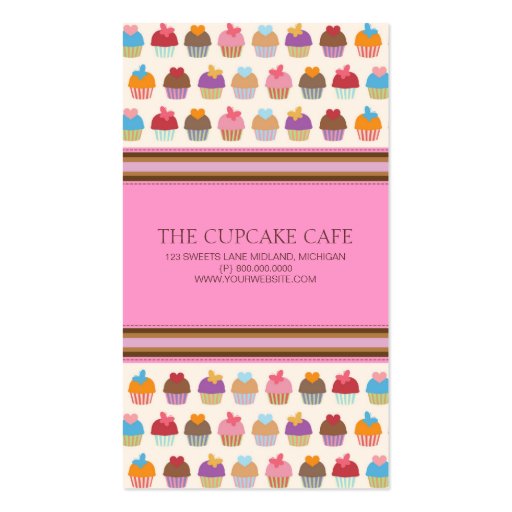 Cupcake Shop or Bakery Business Cards