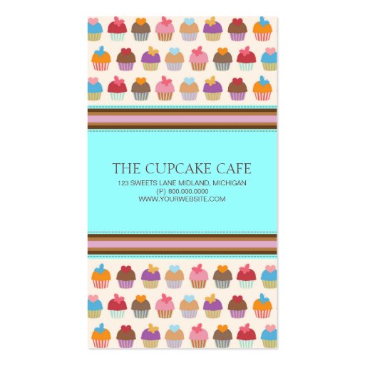 Cupcake Shop or Bakery Business Cards (front side)