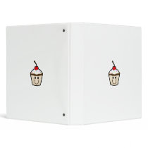 Cupcake Smile Face Vinyl Binder