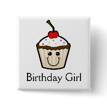 Cupcake Smile Face Buttons