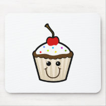 Cupcake Smile Face Mouse Pad