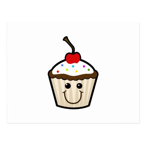 Cupcake Smile Face Post Cards