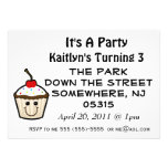 Cupcake Smile It's A Party Announcement