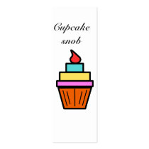 Cupcake snob layered cupcake business card