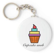 Cupcake snob layered cupcake key chain