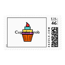 Cupcake snob layered cupcake postage stamp