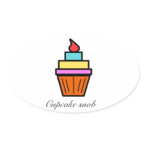 Cupcake snob layered cupcake stickers