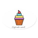 Cupcake snob layered cupcake stickers