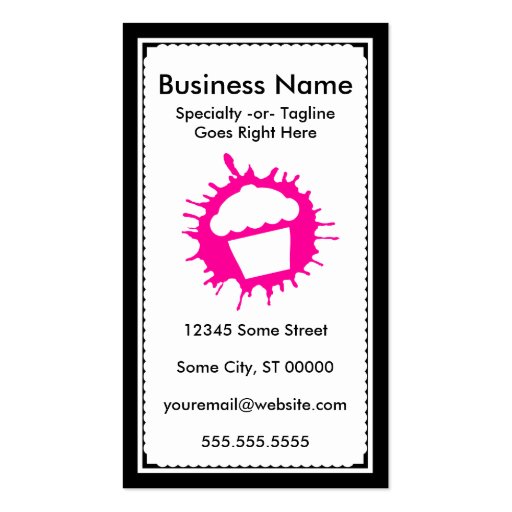 cupcake splatz business card templates (back side)