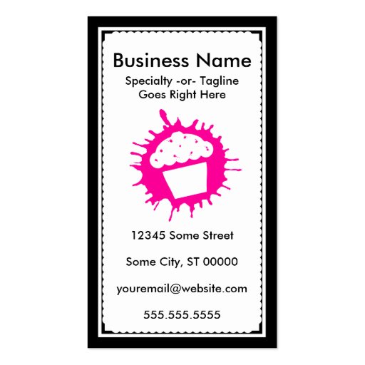 cupcake splatz business cards (back side)