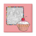 Cupcake &amp; Sprinkles Photo Magnet