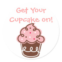 Cupcake sticker fun cute girly yummy sweet chic