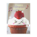 cupcake strawberry bday postcards by sugarcakesstore cupcake strawberry bday postcards