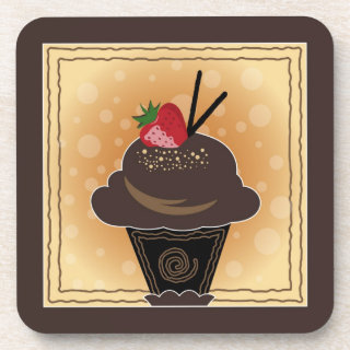 Cupcake Stylish Cork Coaster