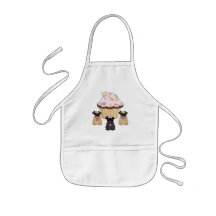 Cupcake Sweet Pug Dogs Apron