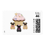 Cupcake Sweet Pug Dogs Postage