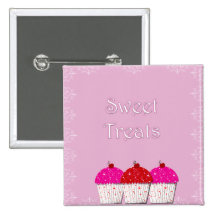Cupcake Sweet Treats Pinback Button